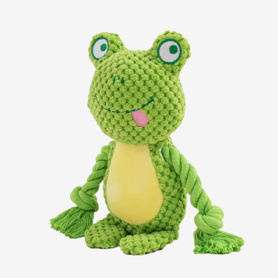 Frog Plush Dog Toy