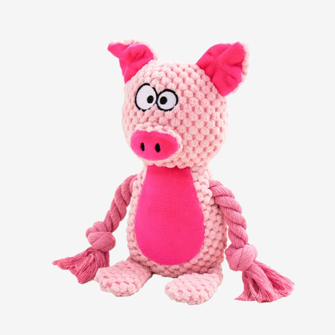 Pig Plush Dog Toy