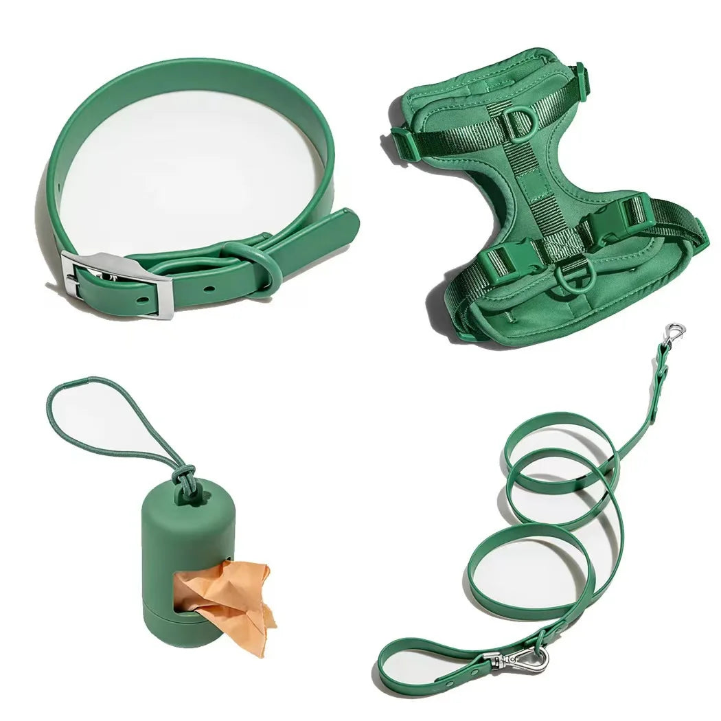 4 in 1 High Quality Dog Harness And Leash Set - Waterproof PVC