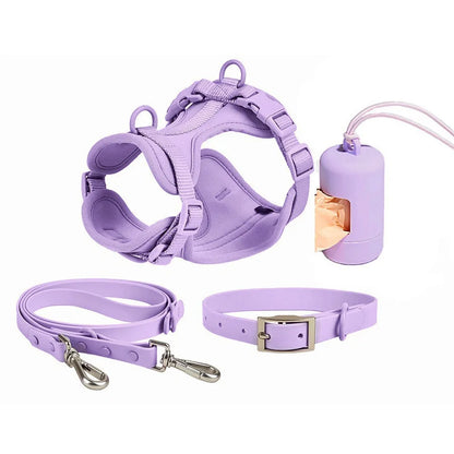 4 in 1 High Quality Dog Harness And Leash Set - Waterproof PVC