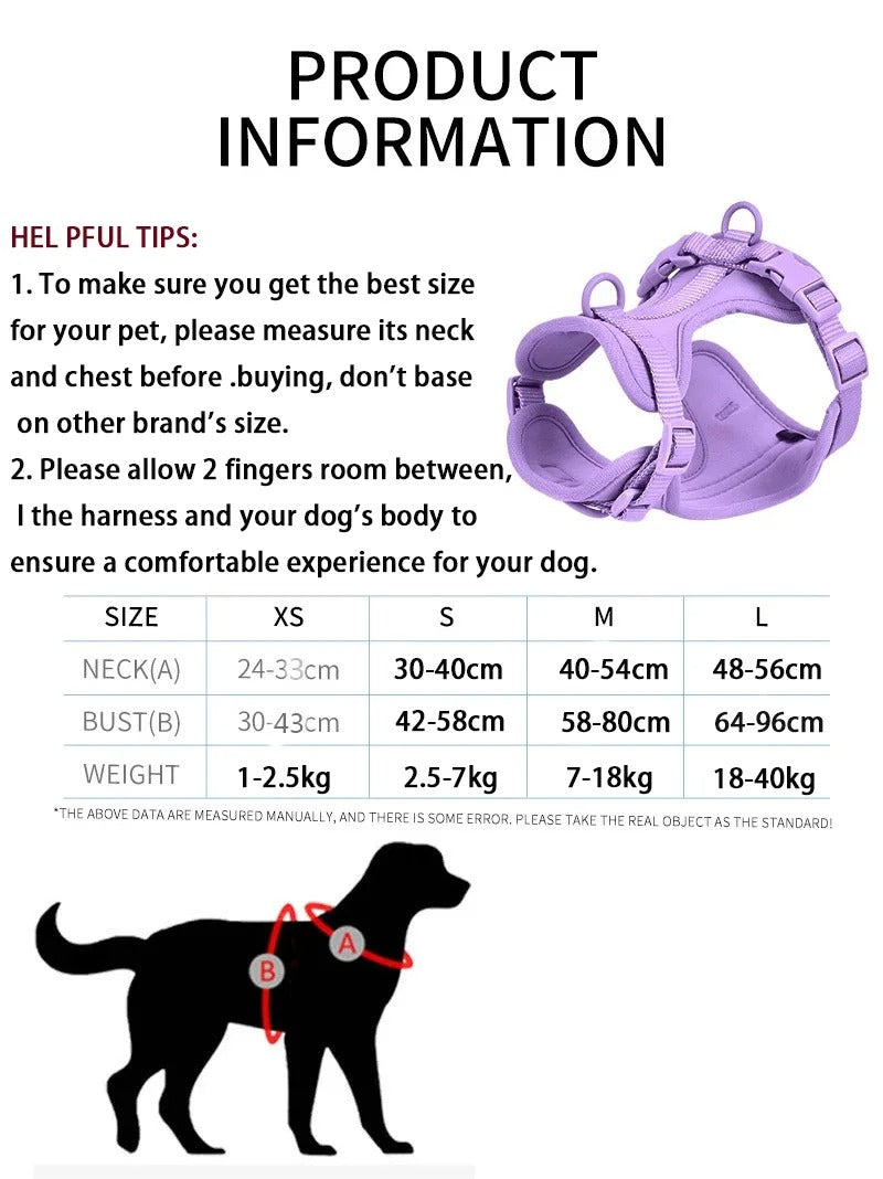 4 in 1 High Quality Dog Harness And Leash Set - Waterproof PVC