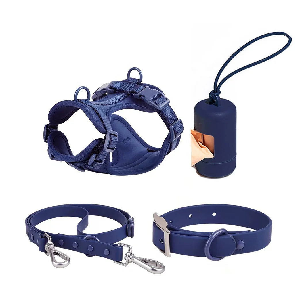 4 in 1 High Quality Dog Harness And Leash Set - Waterproof PVC