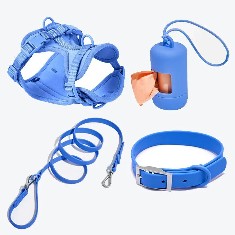 4 in 1 High Quality Dog Harness And Leash Set - Waterproof PVC