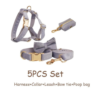 Luxury Dog Harness Set - Pastel Lavender