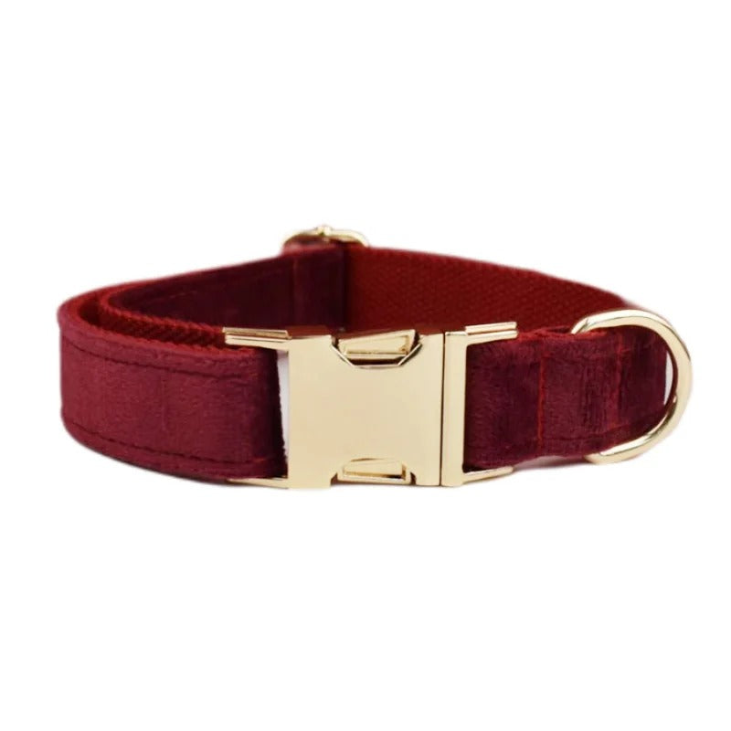 Luxury Dog Harness Set - Burgundy Red