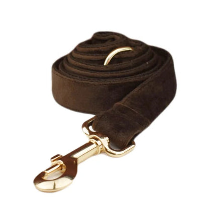 Luxury Dog Harness Set - Deep Brown