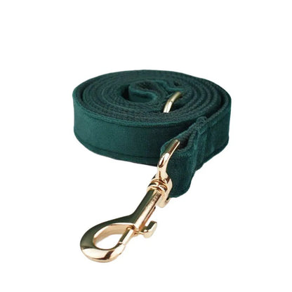 Luxury Dog Harness Set - Emerald Green