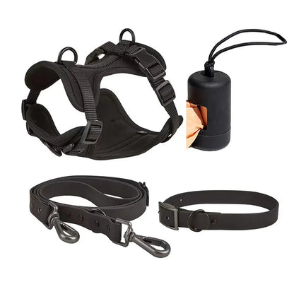 4 in 1 High Quality Dog Harness And Leash Set - Waterproof PVC